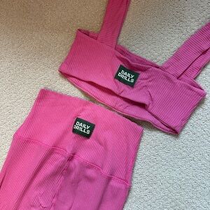 Daily Drills Ribbed Set - Ribbed Drills and Lawson Bra in S/M